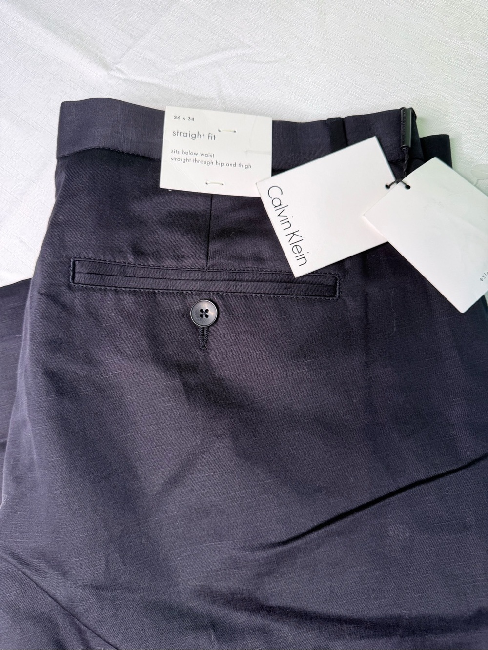 Calvin Klein Men's Navy Straight Fit Chinos